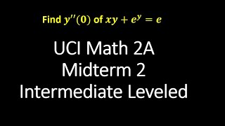 Famous [UCI Math 2A] Harder Midterm 2 - 2014 Wealth