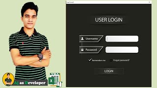 How to Design Login Page On Excel User form Time Only 2min