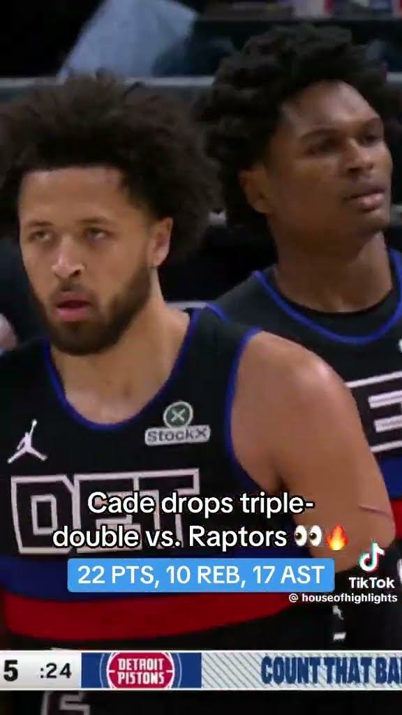 Triple Double #hoodnews #cadecunningham #detroitpistons #NBA #basketball #ballislife #shortvideo #us