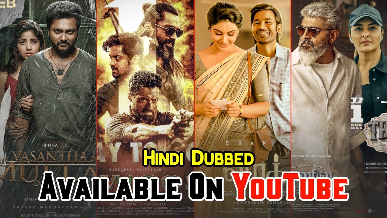 Top 10 Big New South Hindi Dubbed Movies Available On YouTube | Amigos | Thunivu | Vaathi | Vasantha