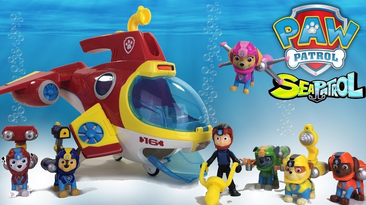 Match Paw Patrol Sea Patroller Toys Underwater Rescue - YouTube