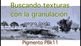 Crear textura con negro óxido en acuarela