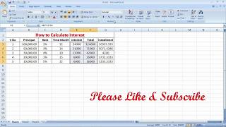 How to calculate Interest Rate in excel | Tamil