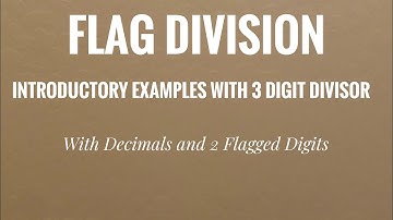 3 digit divisor flag division