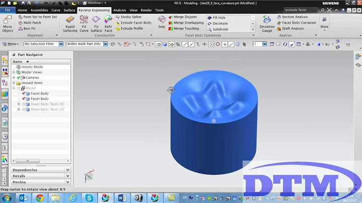 What's new NX9.0_Extrude Facet Body and Profile