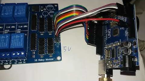 Teste rele 16 canais