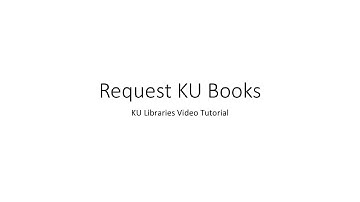 Request KU Books to be Retrieved from a Shelf