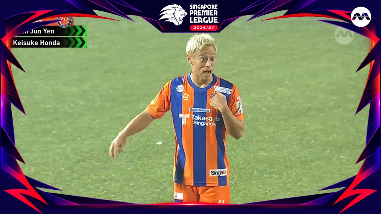 Keisuke Honda finally makes his FC Jurong debut off the bench