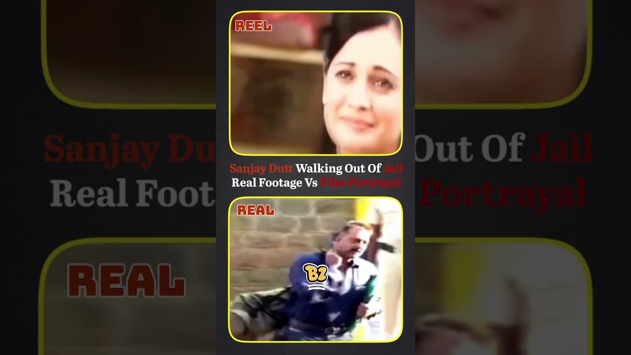 The reel and real-life scenes of Sanjay Dutt walking out of jail.