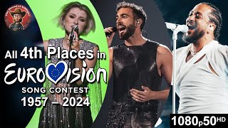 All 4Th Places In Eurovision Song Contest 1957-2024