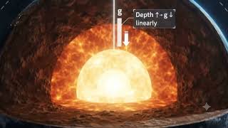 how the acceleration due to gravity (g) changes:Physics #ScienceAnimation #Gravity #