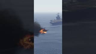 Fighter Jet Got Fire During Training Exercises and Emergency Landing on Aircraft Carrier