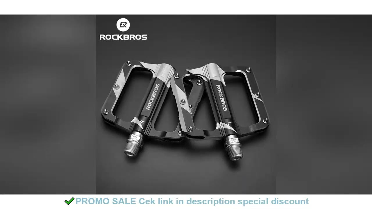 ROCKBROS Bike Pedals Ultralight Effortless Aluminum Alloy Bearing Cycling Pedals Widen Non-slip Stab