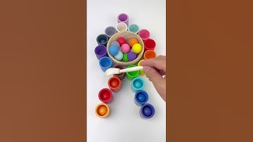 Color Sorting ASMR Reverse #asmr #marblerun