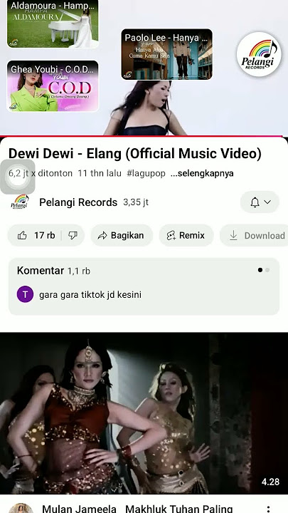 Daftar Ringtone Dewi-Dewi Elang Reg Spasi Daftar Hend.