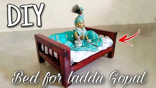 DIY | Handmade bed for laddu Gopal at home. EASY WAY