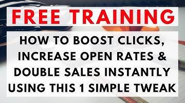 Email Marketing Strategy: How to BOOST Clicks, INCREASE Open Rates & IMPROVE Sales INSTANTLY - Guide