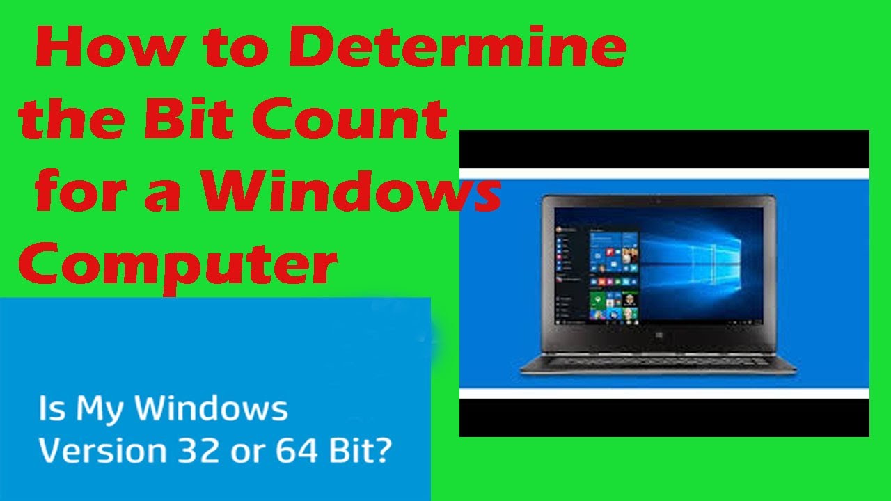 How To Determine The Bit Count For A Windows Computer YouTube How To Determine The Bit Count For A Windows Computer YouTube