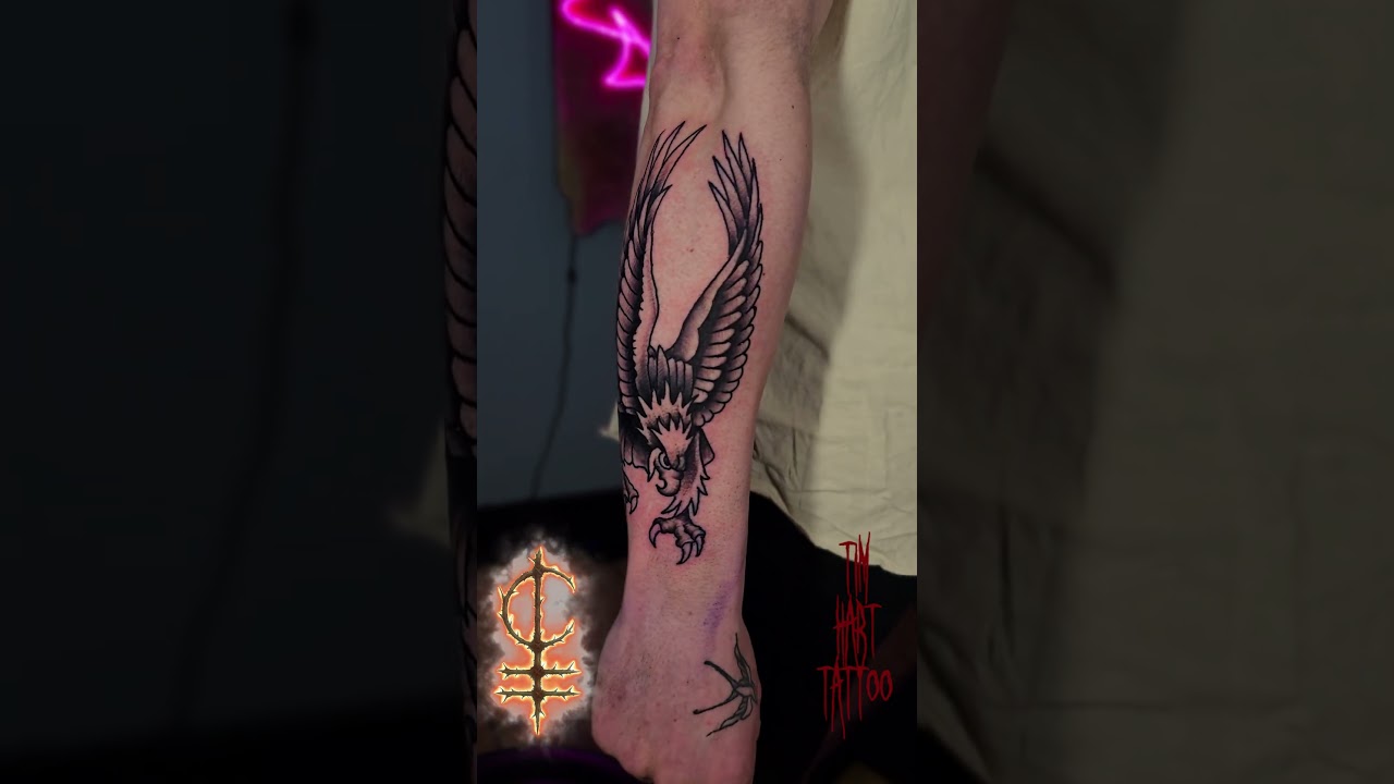 American Traditional Eagle Tattoo