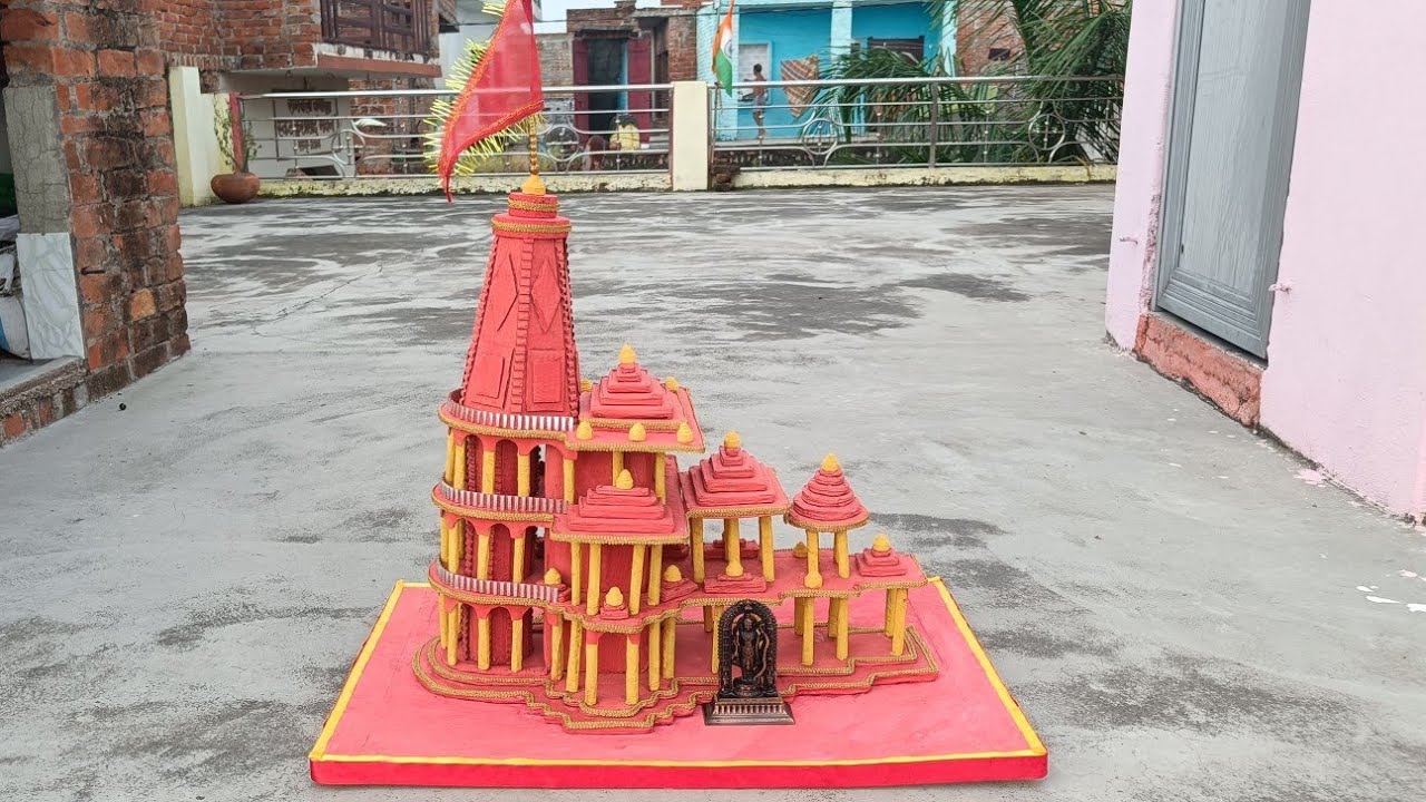 राम मंदिर का माॅडल बनाने का सबसे आसान तरीका/Easy Ram Mandir Model from Cardboard