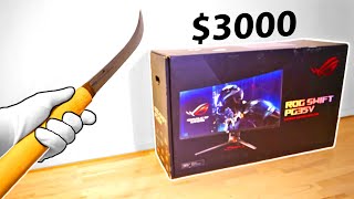 The Ultimate Gaming Monitor Unboxing  $3000 ASUS ROG PG35VQ Ultrawide 200Hz