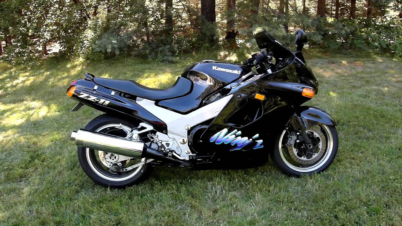 1995 Kawasaki ZX11D Baffles removed - YouTube