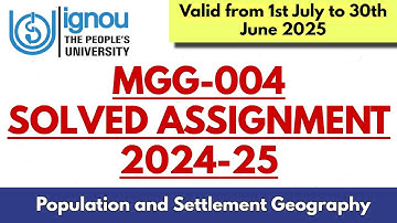 MGG-004 IGNOU Solved Assignment 2024-25