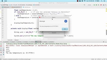 8.3 Temperature Converter tool - Alert Dialog to display result [learn JavaFX]