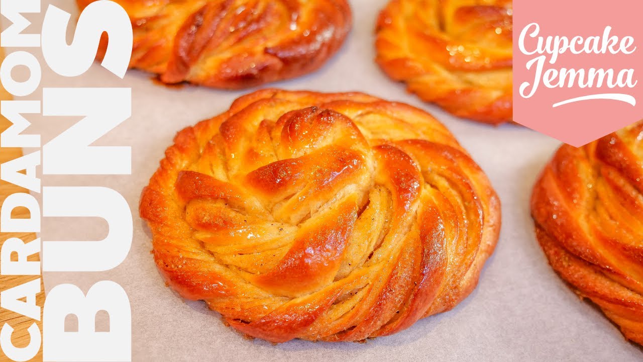 Fluffy Cardamom Bun Recipe & Tutorial | Cupcake Jemma