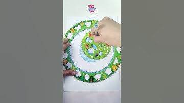 The Biggest #Spirograph - 4 #asmr #shorts | Light Blue Color