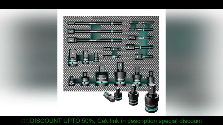1/4" 3/8" 1/2" Impact Socket Adapters and Reducer, Includes Reducers, Universal Joints, Socket Adapt