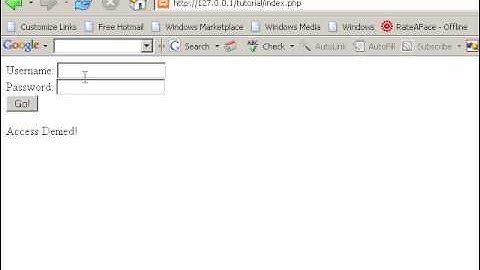 PHP Tutorial #2 - Login form