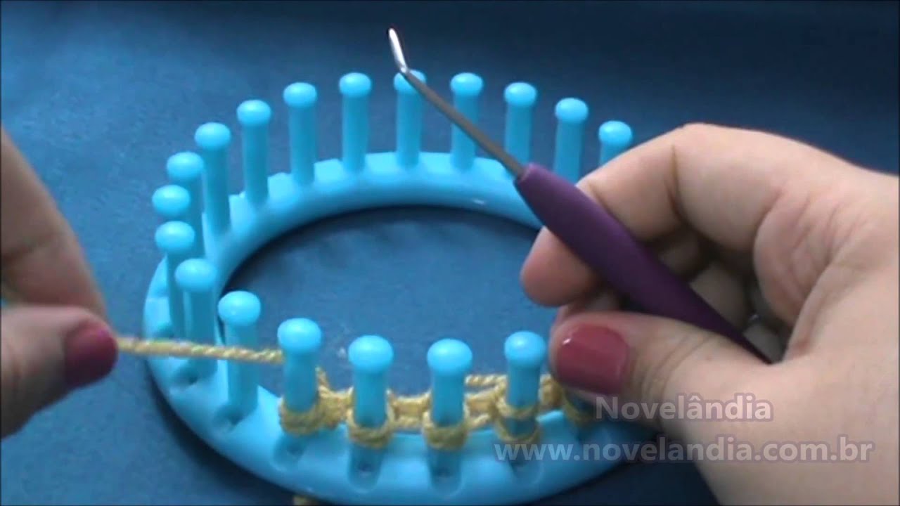 Ponto Meia Torcido Duplo no Tear- Aula da Novelândia