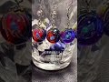 【resin】小粒宇宙玉レジンピアス　虹色銀河