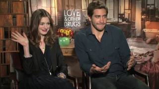 Jake Gyllenhaal and Anne Hathaway chat with Andrew Freund