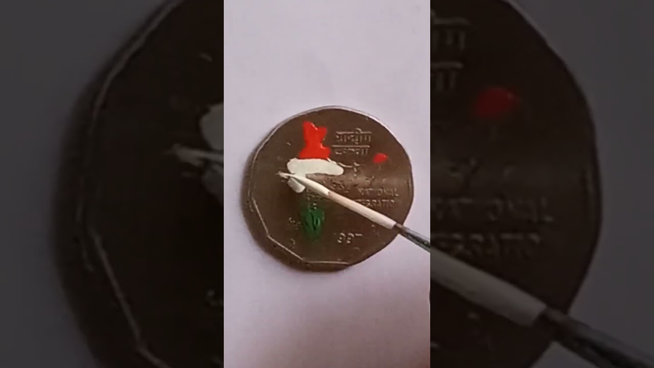 Happy independence Day Painting On Coin - 40M+ views | Neon Art &Craft Studio art