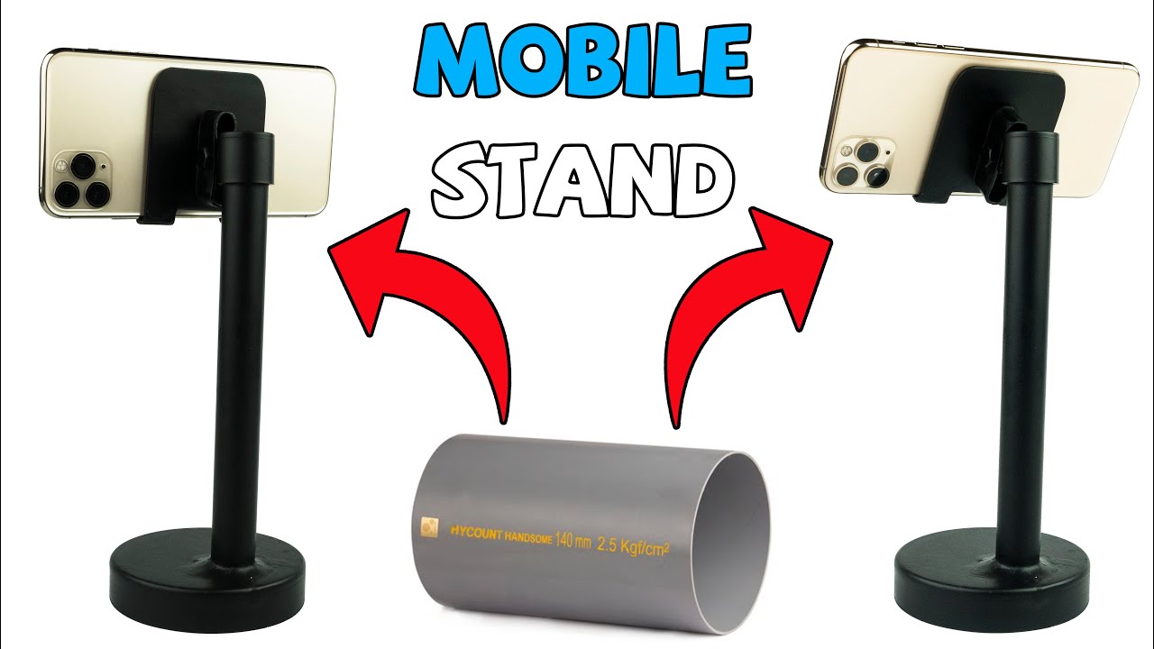How To Make Mobile Stand Simple From PVC Pipe Diy Mobile Stand YouTube