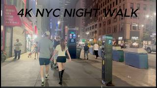 ✨ Berjalan-jalan di NYC pada Malam Hari | Lampu Kota 4K & Suara Asli #nyc #nycwalking
