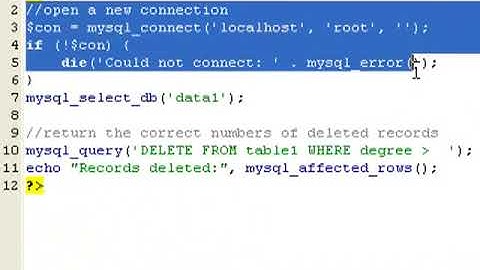 Lesson 27   mysql affected rows