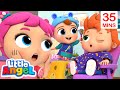 Hair and Make up Salon Play Pretend + Family Songs | Little Angel Kids Songs &amp; Nursery Rhymes