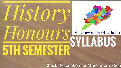 History honours 5th semester syllabus Sambalpur University  @HareshBehera