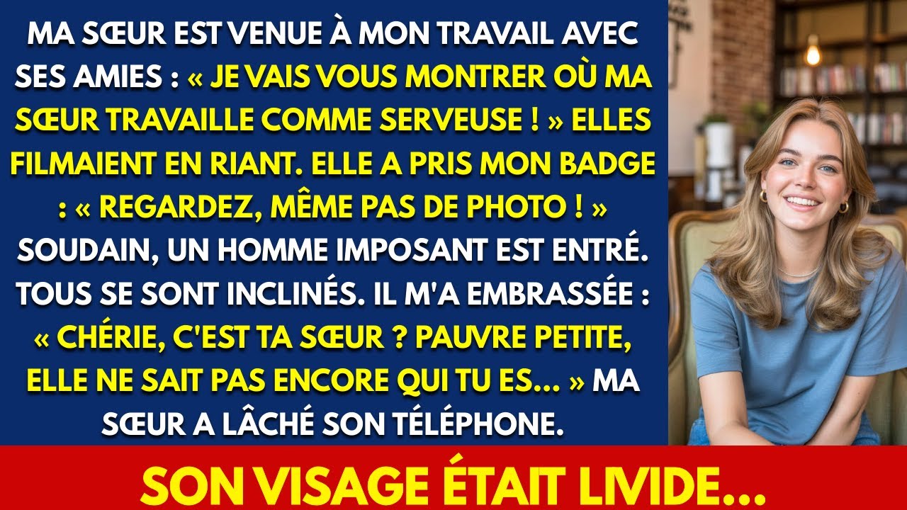 Il y a des moments où ta plus grande douleur devient ta plus belle victoire. Ce jour-là, j'étais serveuse dans un café du dixième arrondissement, et ma petite sœur est entrée avec son smartphone...
