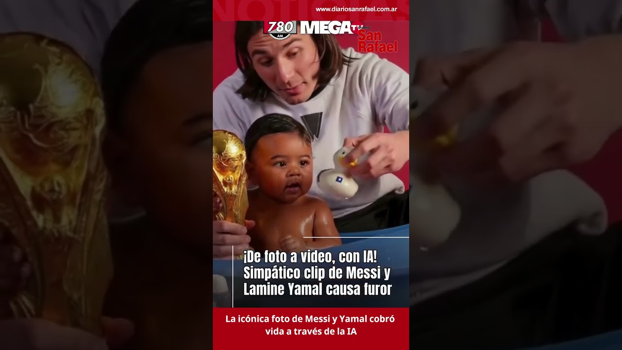 La icónica foto de Messi y Yamal cobró vida a través de la IA