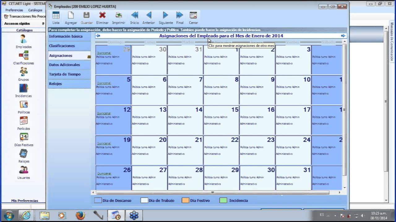 SOFTWARE CET.NET LIGHT - MODULO II - CATALOGO DE EMPLEADOS - YouTube