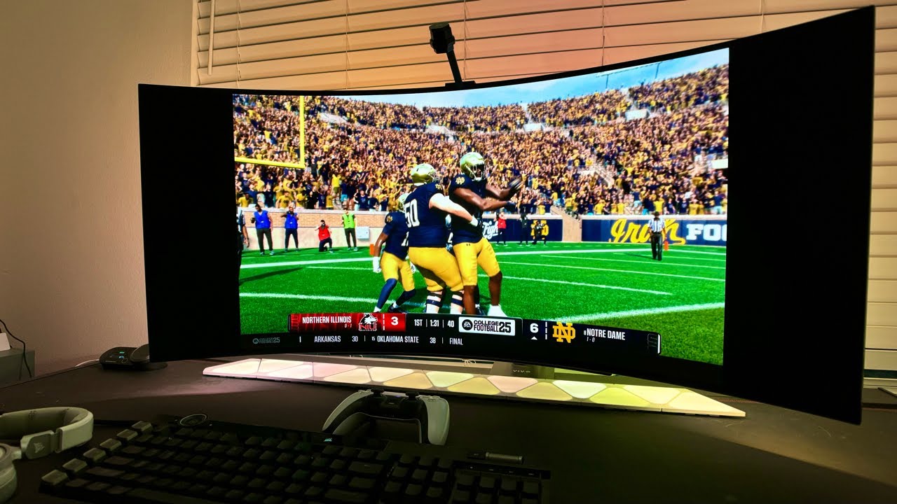 NCAA 2025 Looks SO GOOD on the 2024 LG 45" UltraWide OLED Gaming Monitor PS5 HDR Gameplay