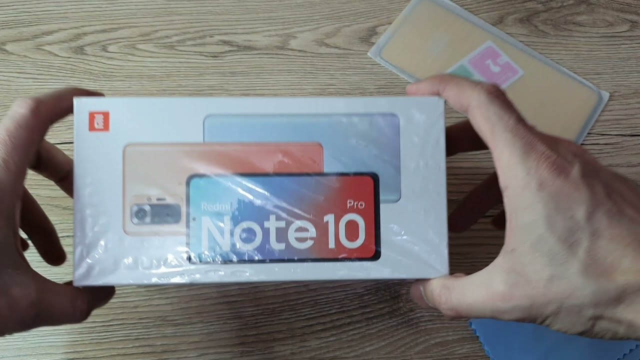 Redmi Note 10 pro unpacking and installing protective glass