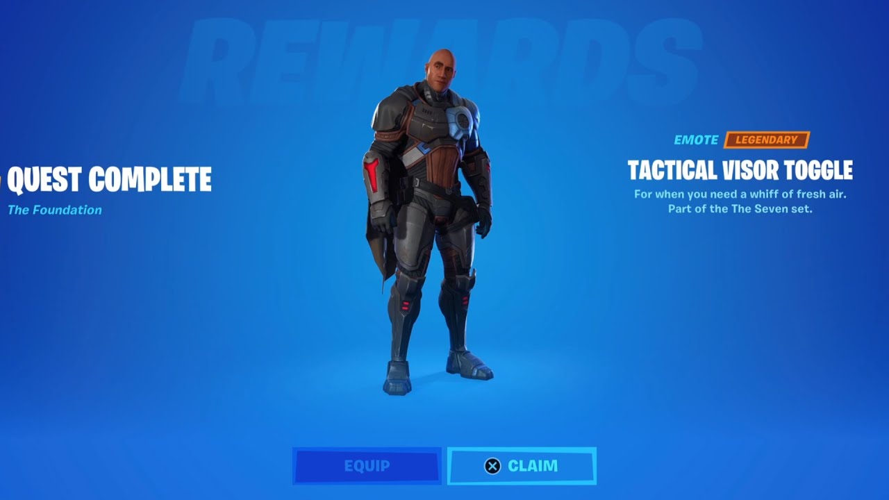 The Foundation (THE ROCK) Eyebrow Meme in Fortnite 