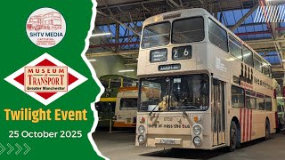 Twilight Bus Magic At The Museum Of Transport Manchester Vintage Buses In Action 26 Oct 2025