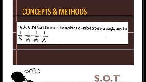 If `A, A1, A2` and `A3` are the areas of the inscribed and escribed circles of a triangle, prove...