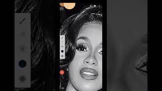 CARDI B FULL VECTOR ART TUTORIAL screenshot 2